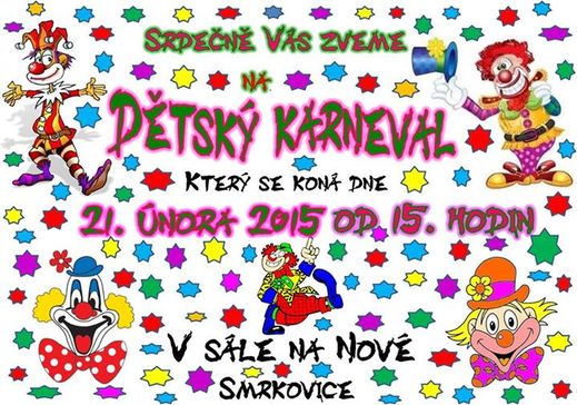 Dětský karneval ve Smrkovicích 21.2.2015