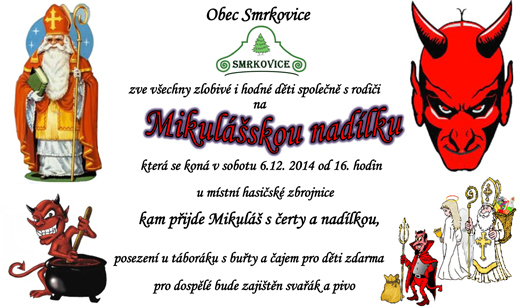 Mikulášská nadílka Smrkovice 2014