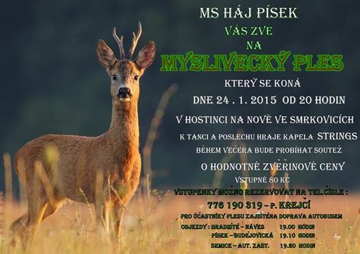 Myslivecký ples 24.1.2015