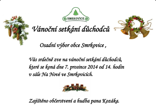 Mikulášská nadílka Smrkovice 2014